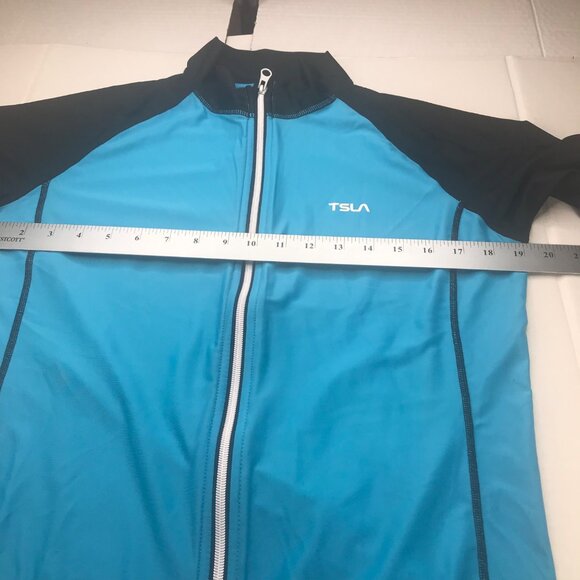 TSLA Men's Small Blue Black Exercise Jacket Preowned - Picture 7 of 11